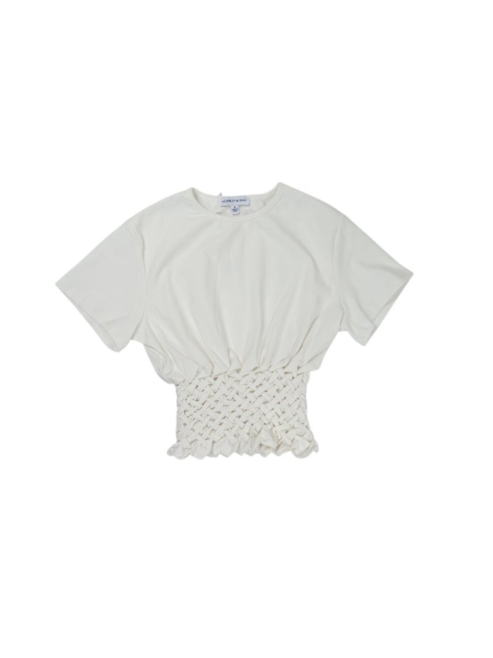 Scarlet & Sam Braided Tilly Top in White